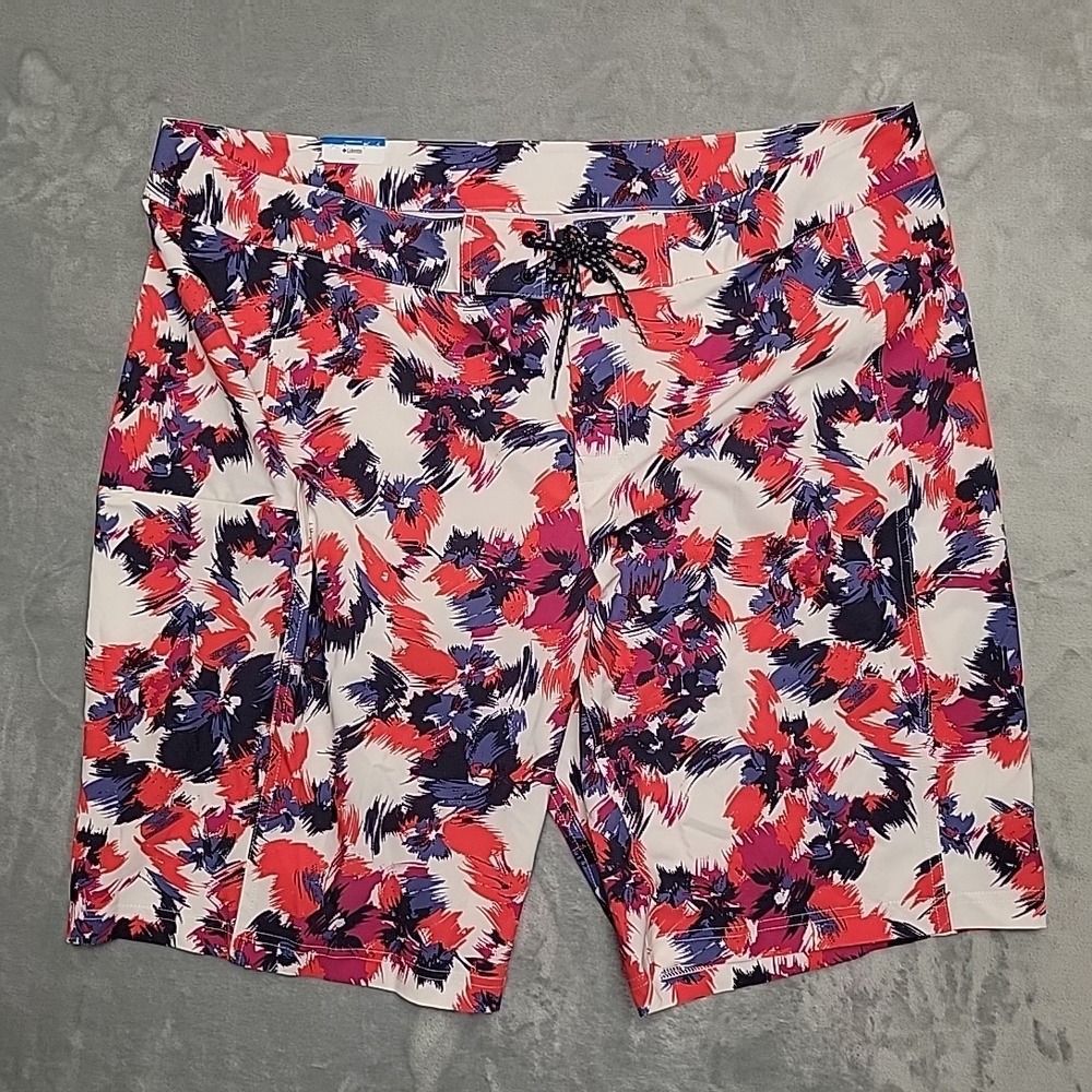 Columbia Shorts Mens XXL Multicolor Floral Board Hybrid Stretch Cargo Trunks